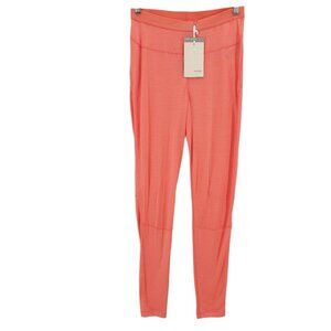 NWT ICEBREAKER 125 ZoneKnit Leggings Merino Wool Lyocell Tang Orange Women LARGE